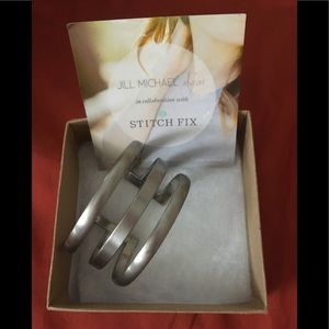 “NWT””Jill Michael” silver cuff bracelet